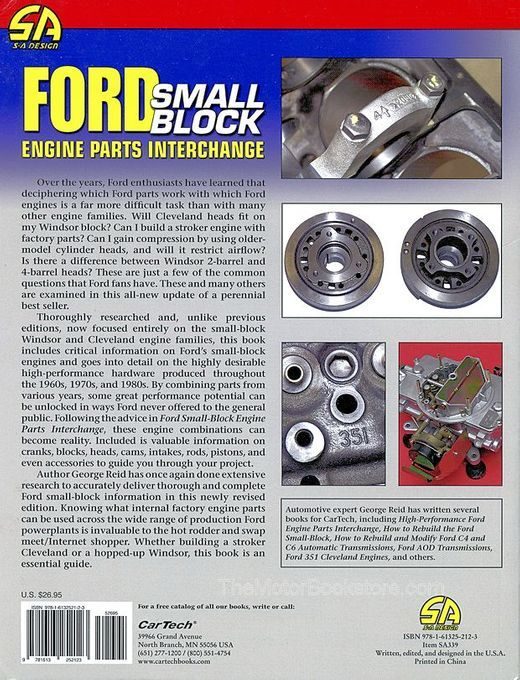 Ford Small Block Engine Parts Interchange Book | CarTech SA339