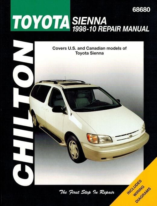 Toyota Sienna Minivan Repair Manual 1998-2010|Chilton 68680