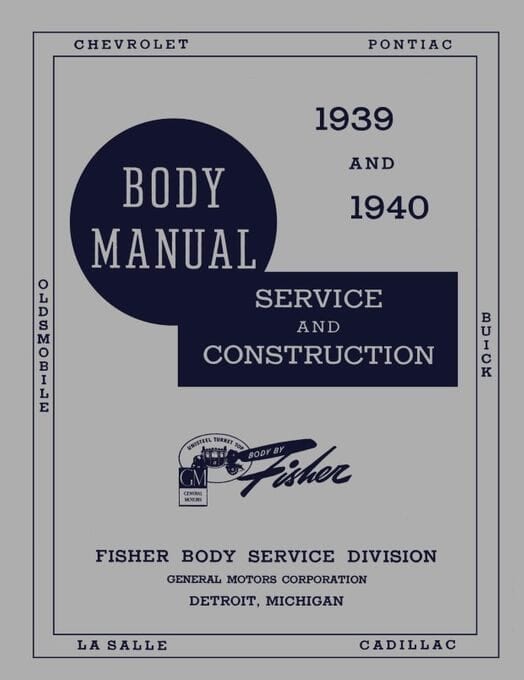 1939 - 1940 Fisher Body Shop Manual