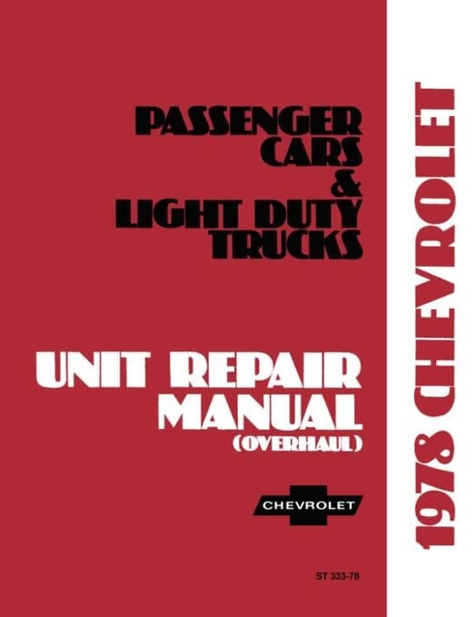 1978 Chevrolet Car Truck Unit Repair Manual