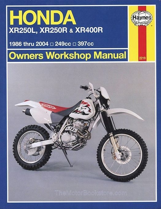 Honda XR250L, XR250R, XR400R Repair Manual 19862004 Haynes 2219