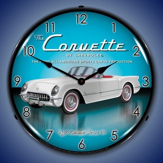 1953 Corvette LED Lighted Clock