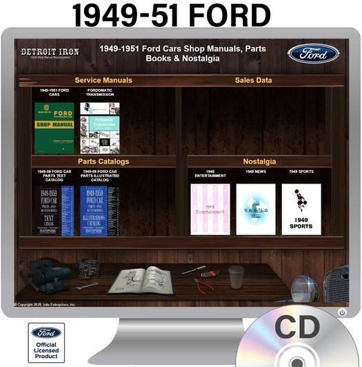 19491951 Ford Factory OEM Shop Manuals on CD PDF Format