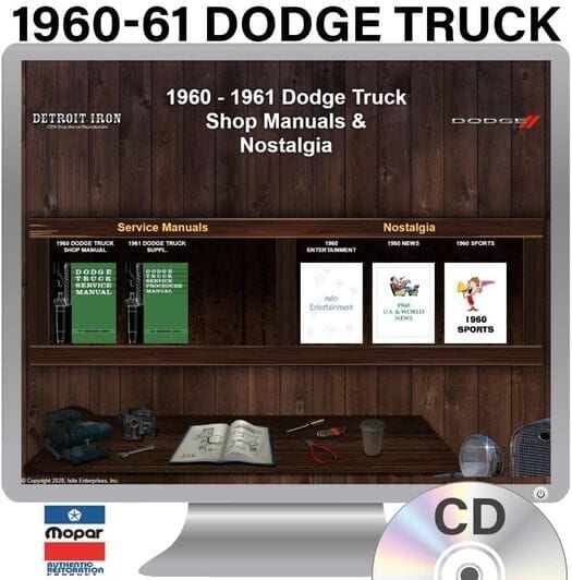 1960-1961 Dodge Truck OEM Manuals - CD