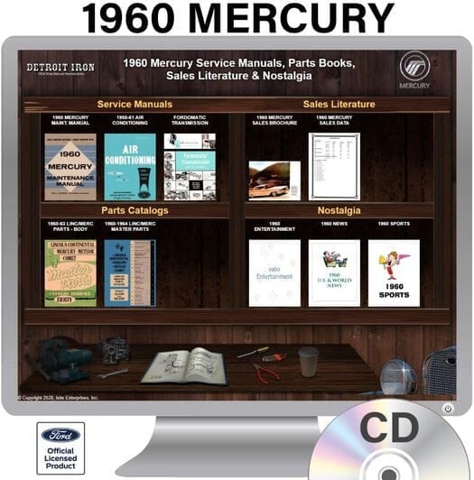 1960 Mercury OEM Manuals - CD