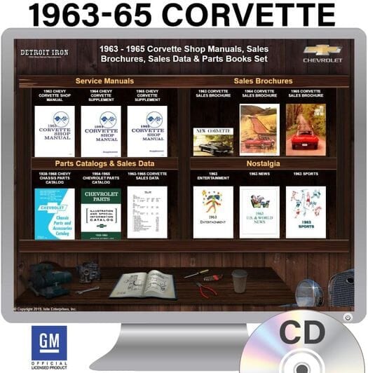 1963-1965 Corvette Shop Manuals, Sales Literature & Parts Books Kit
