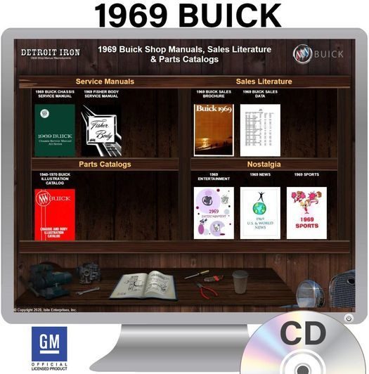 1969 Buick Factory OEM Shop Manuals on CD PDF Format