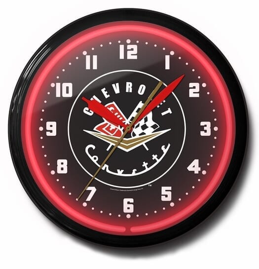 1956-1957 Corvette Neon Clock, High Quality