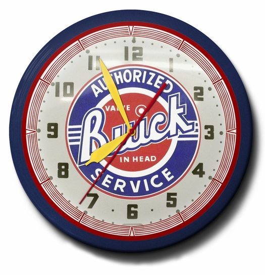 Authorized Buick Service Neon Clock: High Quality and Licensed