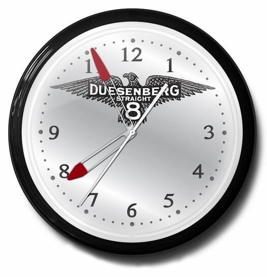 Duesenberg Straight 8 Neon Clock