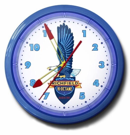 Richfield Gas Neon Clock: High Quality, 20 Inches