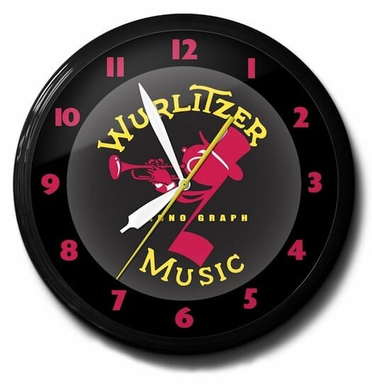Wurlitzer Music Neon Clock, High Quality, 20 Inch