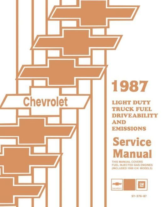 1987 Chevy Truck  Driveability & Emissions Service Manual Supplement