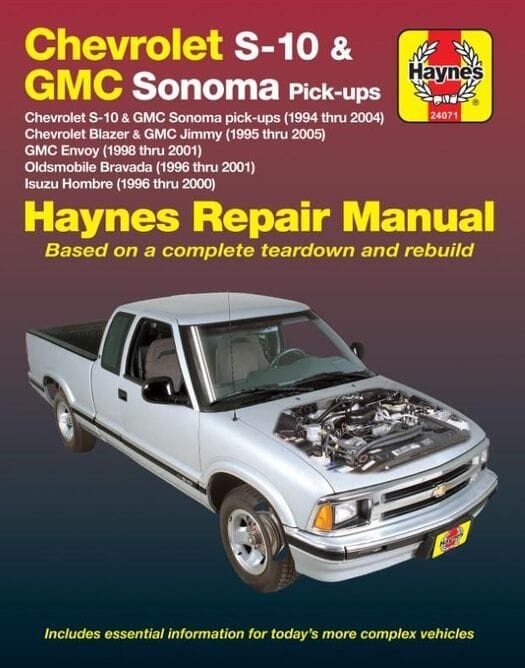 Chevy S10, GMC Sonoma 1994-2004, Blazer, Jimmy 1995-2005, Olds Bravada
