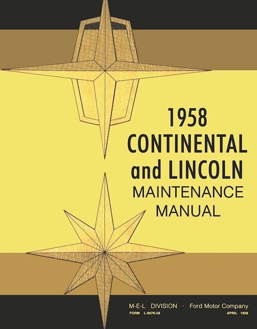 1958 Lincoln Shop Manual - OEM Service / Repair Book