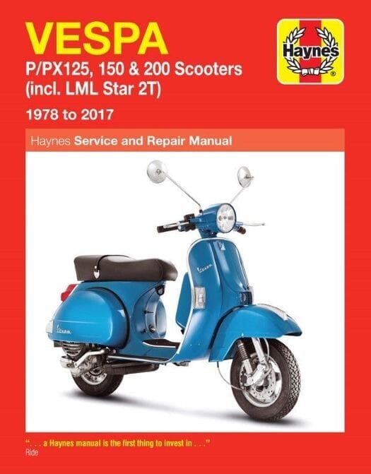 Vespa P125, PX125, P150, PX150, P200, PX200, LML Star 2T Repair Manual 1978-2017