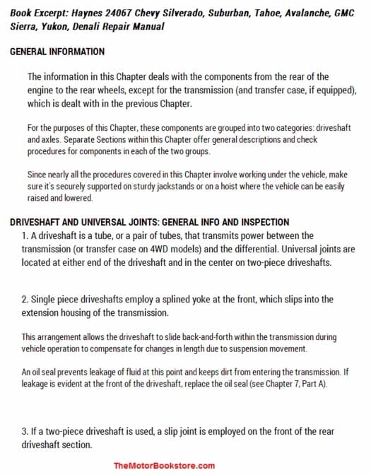 2007-2013 Chevy Silverado Repair Manual - Haynes