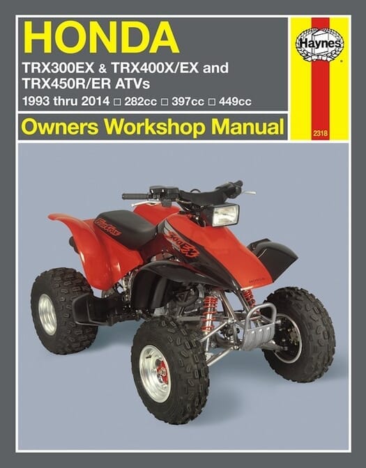 Honda TRX300, 400EX, 450R, 450ER Repair Manual 1993-2014