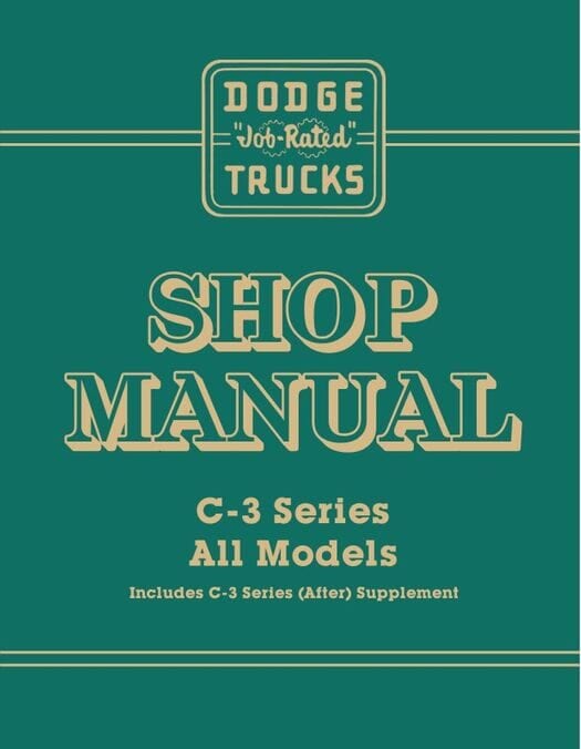 1955-56 Dodge C3 Truck Shop Manual Supplement