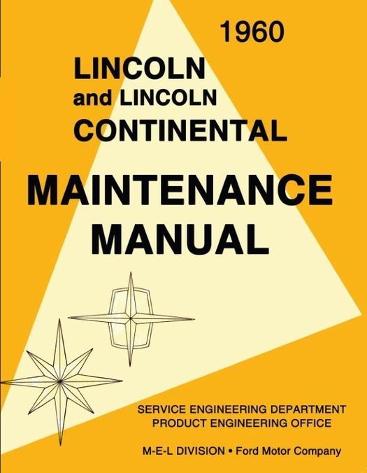 1960 Lincoln Shop Manual - OEM Service / Repair Book