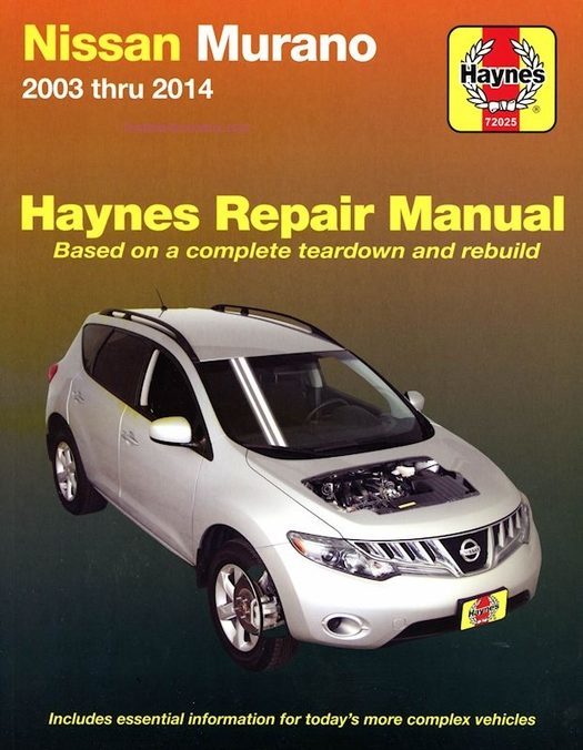 Nissan Murano Crossover Repair Manual 2003-2014 | Haynes 72025