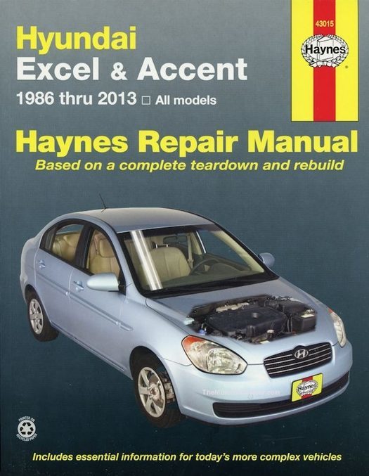 Hyundai Excel, Hyundai Accent Repair Manual 1986-2013 | Haynes