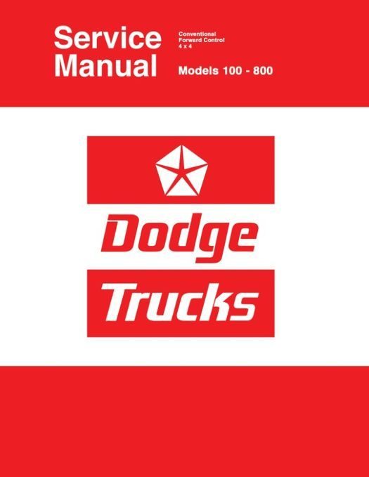 1975 - 1976 Dodge Truck 100-800 Shop Manual