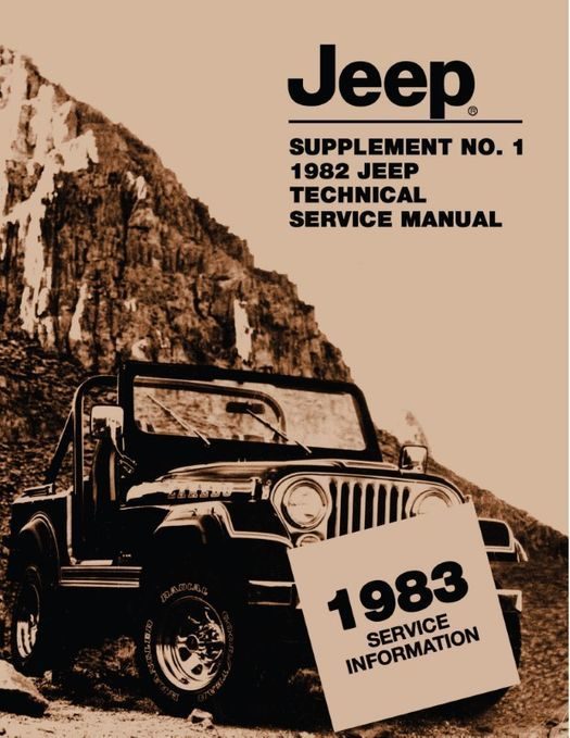 1983 Jeep Shop Manual Supplement - OEM Service / Repair Book