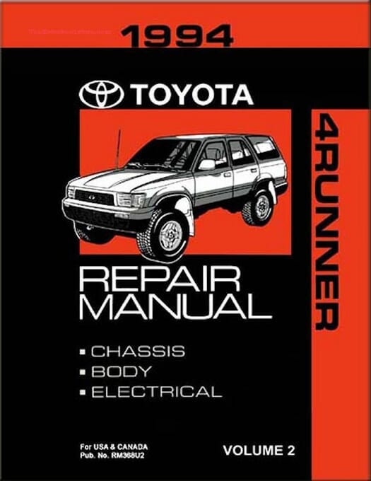 1994 Toyota 4Runner OEM Repair Manual - RM368U
