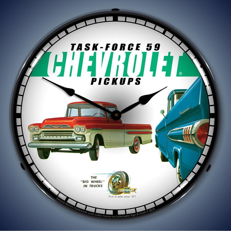 Licensed 1970 Chevy Pickup Truck Red Vintage Chevrolet General Motors Wall Clock 