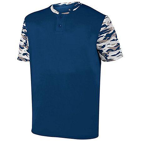 blue camo baseball jersey