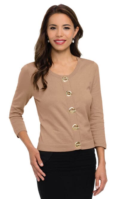 button sleeve cardigan