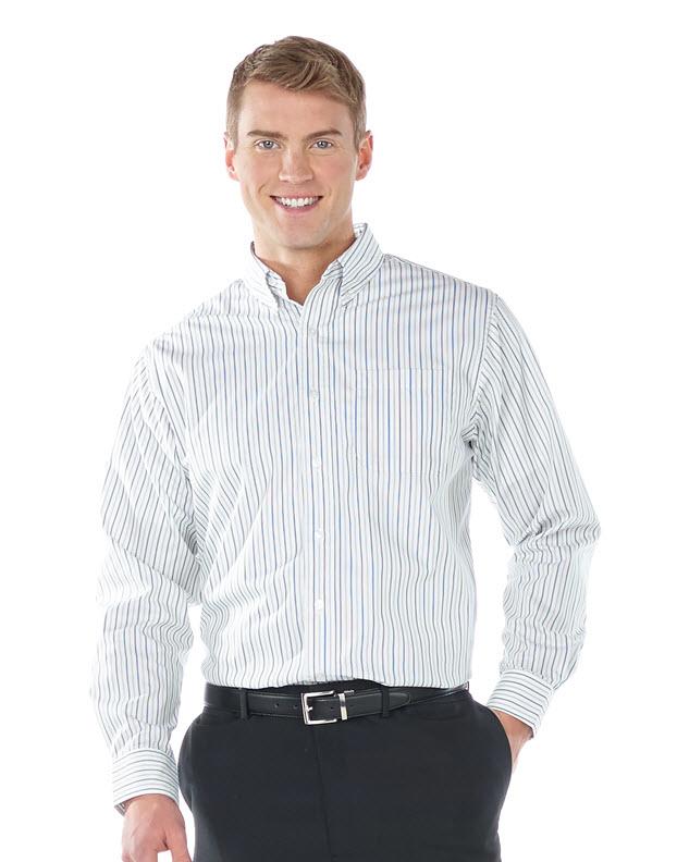 Men's Restaurant Double Stripe Poplin Shirt