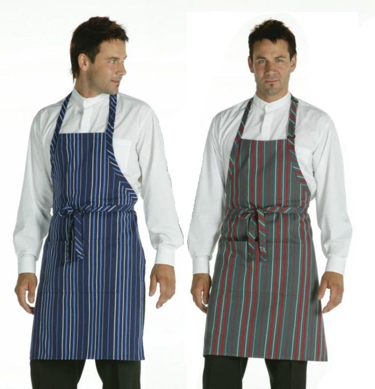 cotton apron Large mens apron striped apron chefs apron SALE
