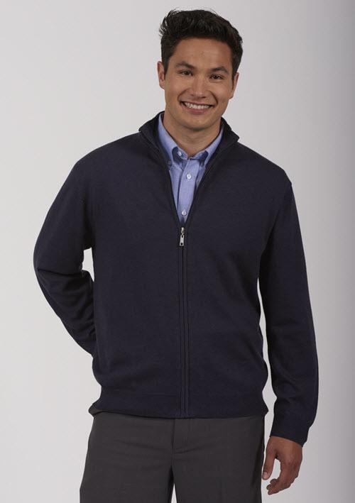 full zip collar sweatshirt