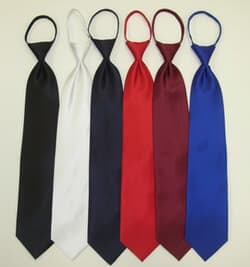 Men's Zipper Tie – Quick-Adjust Neck Tie In Navy Blue (Microfiber, 3” Width)