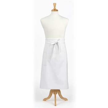 white cotton apron
