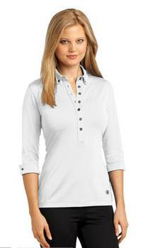 women's polo shirts with three quarter sleeves