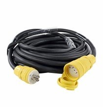 Lex NEMA L21-20 Weatherproof Extension Cable 50ft - Yellow Connectors