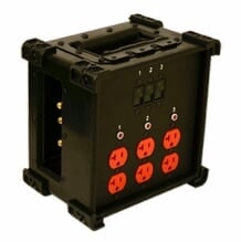 Lex 60 Amp CineBox Feed Thru Edison Distro Lunch Box