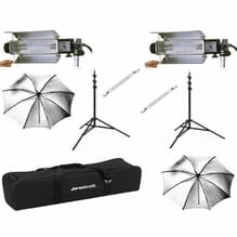 BarnDoor Lowel Tota 2 Light Kit w/Soft Case and 750W Bulbs