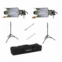 BarnDoor Lowel Tota 2 Light Kit with 500w Bulbs