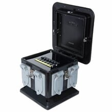 Lex 50 Amp Pagoda Jr. to GFCI Duplex Distro Box Weather Resistant