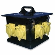 Lex 200 Amp 3 Phase Pagoda to California 50 Amp Locking Receptacles Distro Box