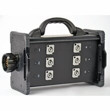 Lex 20A Break Out Box 19 Pin to Powercon Feed Thru Bento