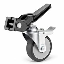 Avenger Set of 3 Braked Wheels / Rolling Casters - Black