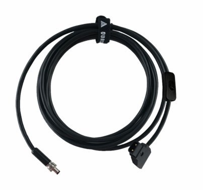 Quasar 6ft DC 2.1mm Locking to Male PTAP Battery Cable 