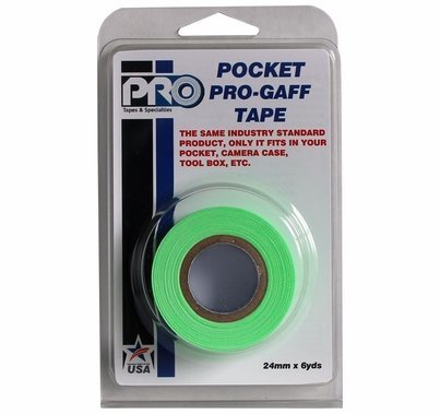 ProTape Pocket Pro Gaff Tape 1" x 6yds - Fluorescent Green