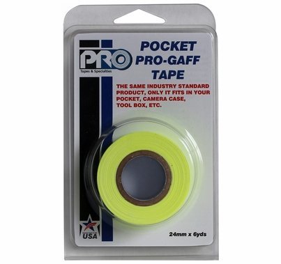ProTape Pocket Pro Gaff Tape 1" x 6yds - Fluorescent Yellow