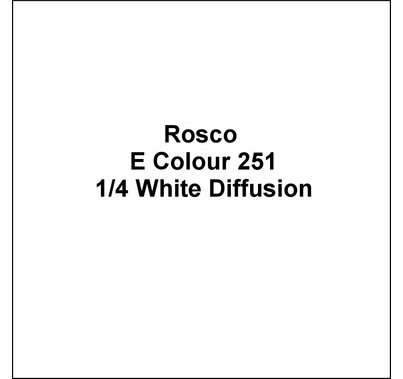 Rosco E Color 251 Quarter White Diffusion Gel Sheet